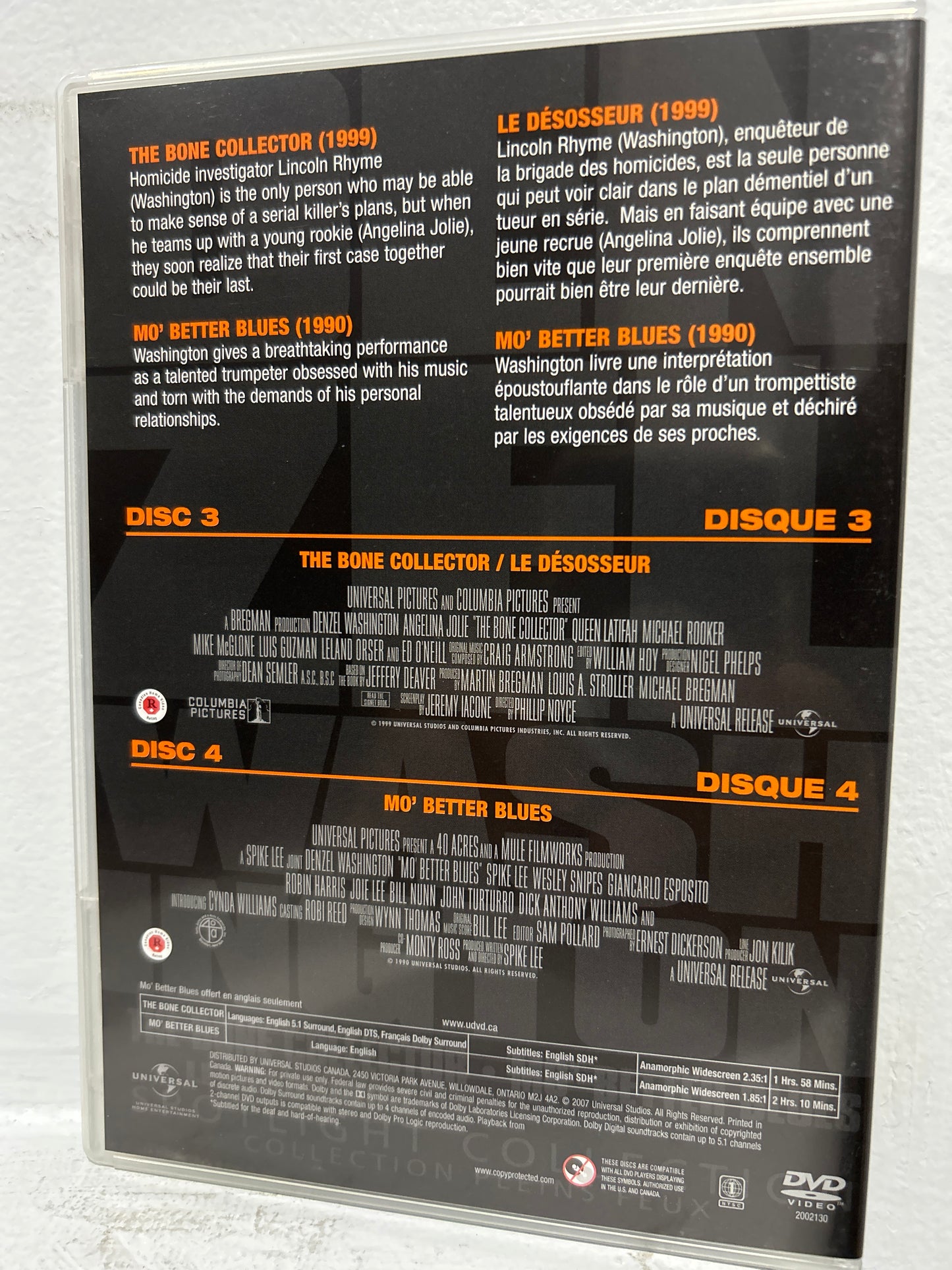 Inside Man (2006) & The Hurricane (1999) & The Bone Collector (1999) & Mo' Better Blues (1990)