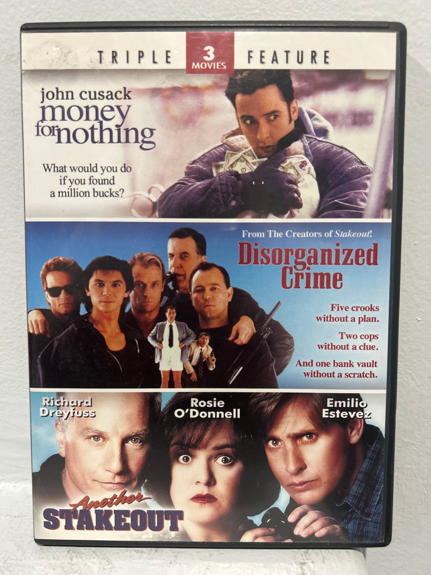 Money for Nothing (1993) & Disorganized Crime (1989) & Another Stakeout (1993)