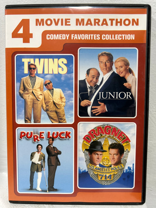 Twins (1988)&Junior (1994)&Pure Luck (1991)&Dragnet (1987)