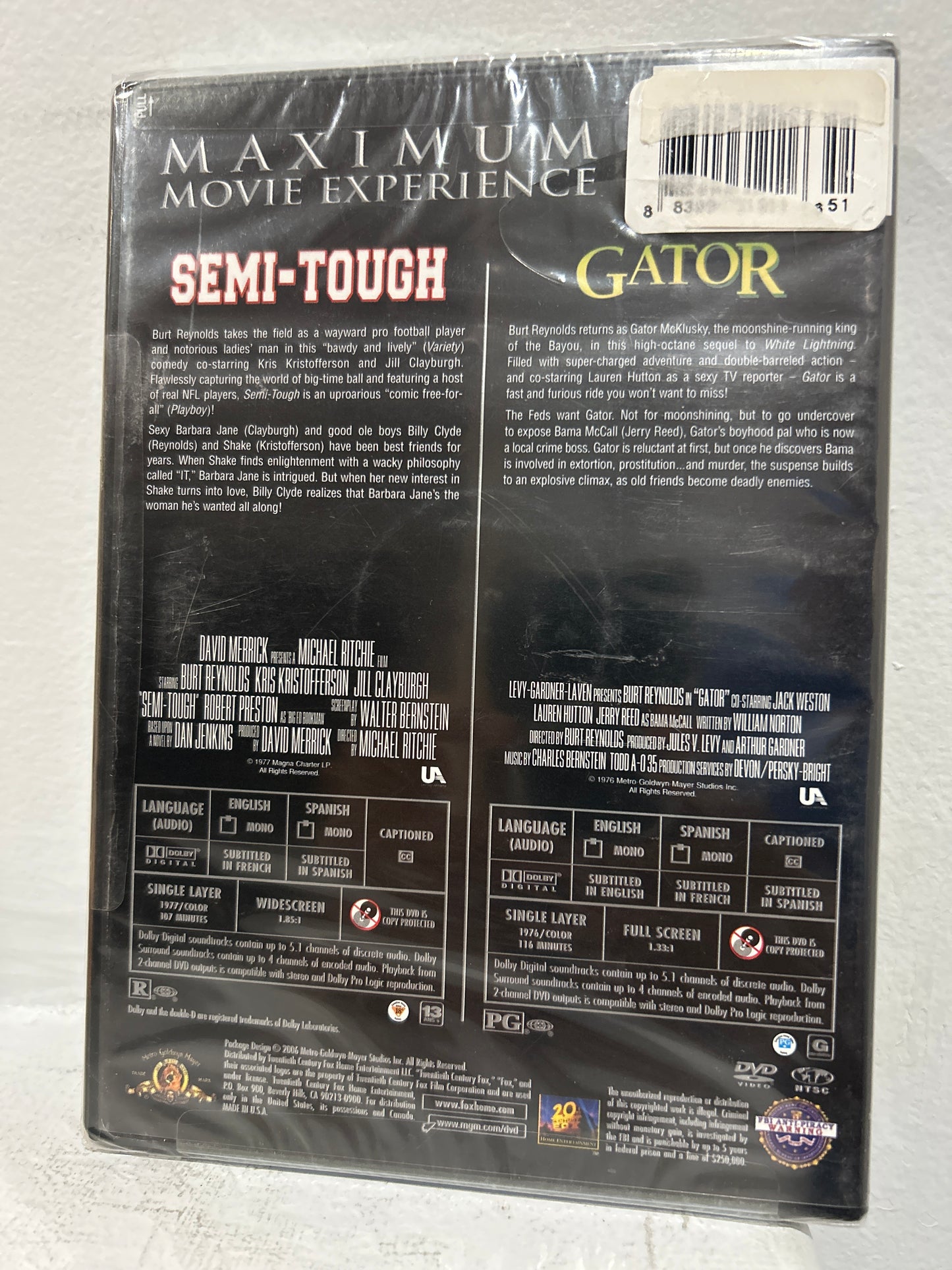 Semi-Tough (1977) & Gator (1976)