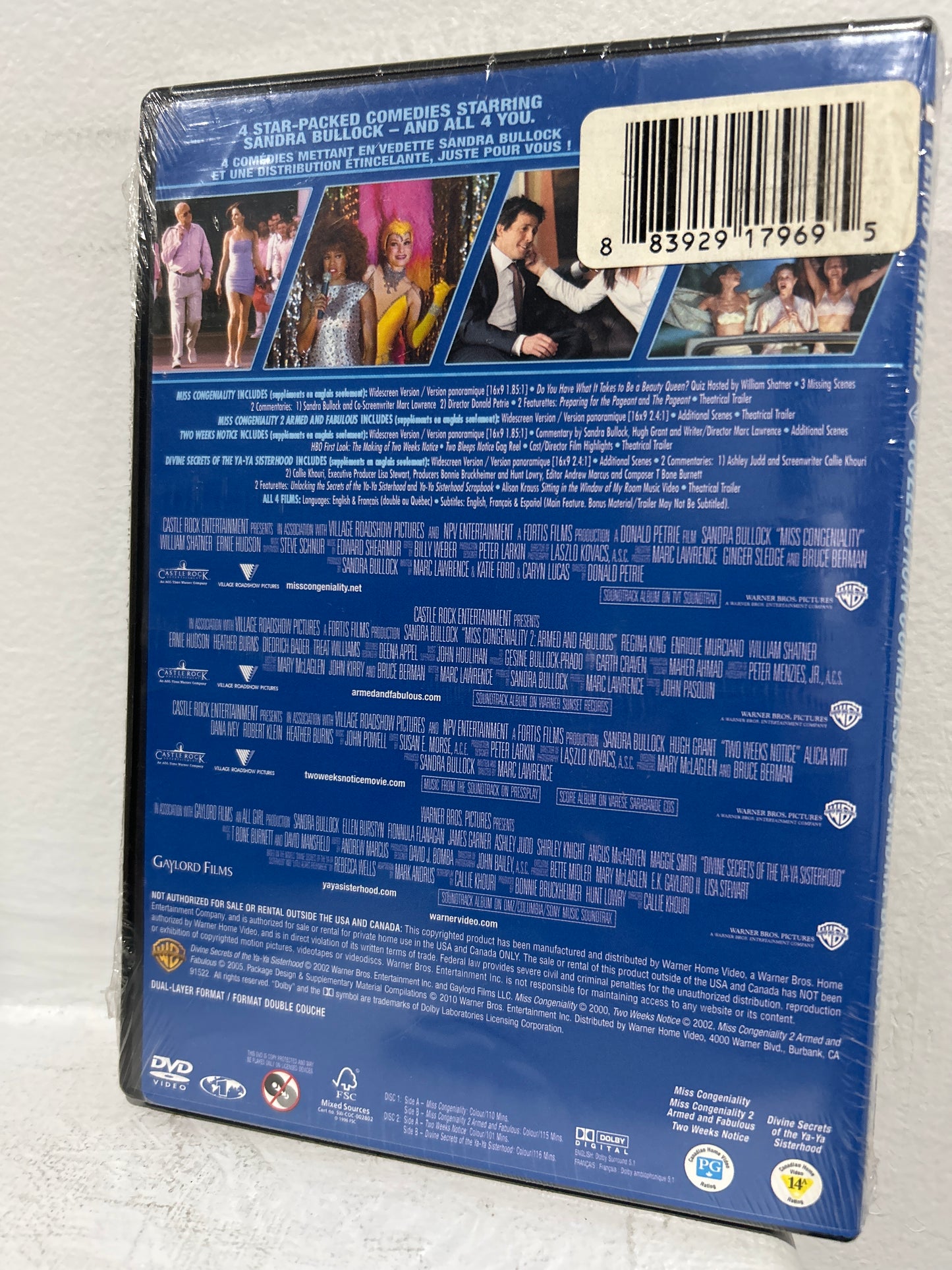 Miss Congeniality (2000) & Miss Congeniality 2: Armed & Fabulous (2005) & Two Weeks Notice (2002) & Divine Secrets of the Ya-Ya Sisterhood (2002)