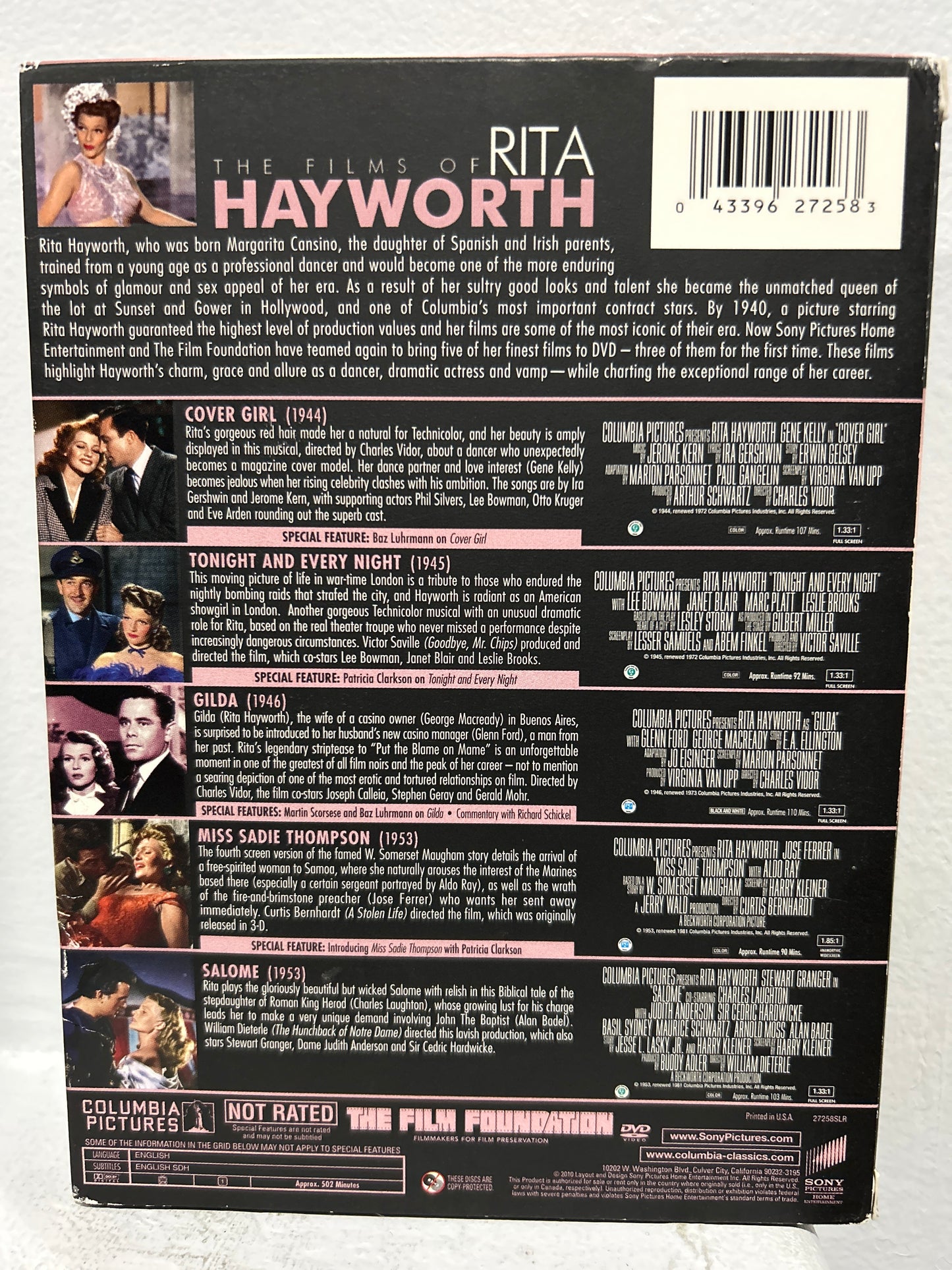 THE FILMS OF RITA HAYWORTH