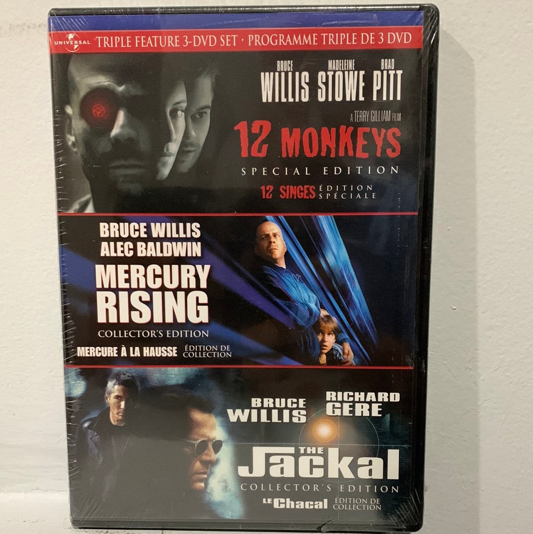 12 Monkeys (1995) & Mercury Rising (1998) & The Jackal (1997)