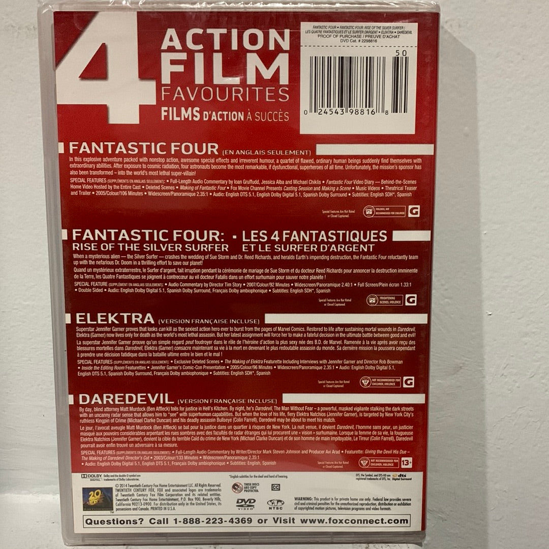Fantastic Four (2005) & Fantastic Four: Rise of the Silver Surfer (2007) & Elektra (2005) & Daredevil (2002)