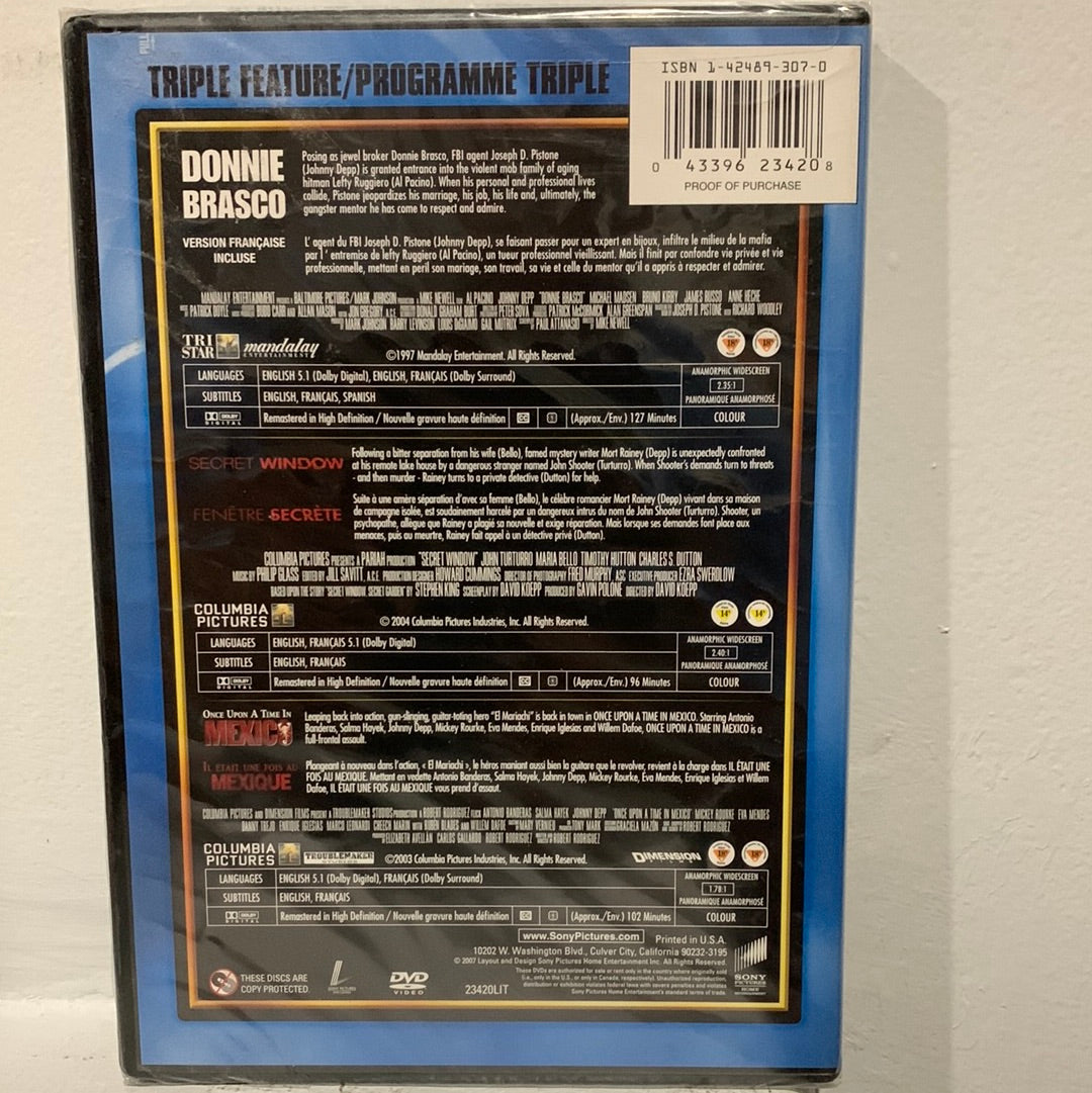 Donnie Brasco (1997) & Secret Window (2004) & Once Upon a Time in Mexico (2003)